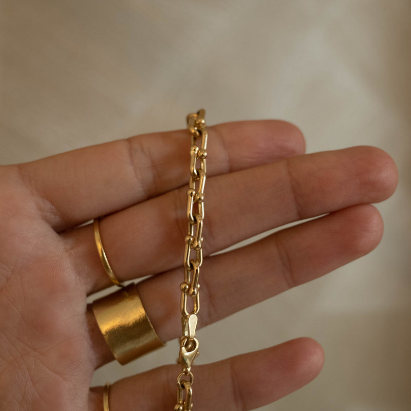 Harp armband 14k goud