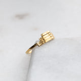 minimalistische eenvoudige ring pink ring 14k goud